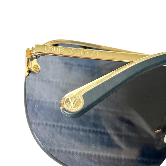 Louis Vuitton Purple Rain Sunglasses Aviator Gradient Gold Pink mirror - Picture 10 of 12